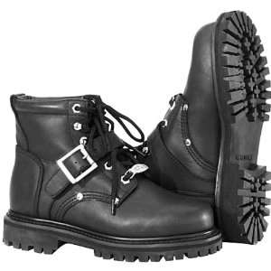 River Road Crossroads Buckle Womens Leather Touring Motorcycle Boots 