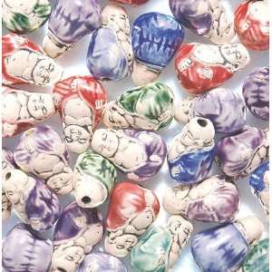   Ceramic Buddha Beads , Assorted, 10 per Pack Arts, Crafts & Sewing