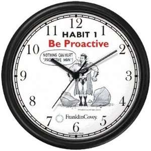  Habit 1   Proactive Man (English Text)   Wall Clock from 