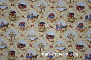 Horse Carriage Buggy Barn Apples Goose Kitchen Dining Room Curtain 