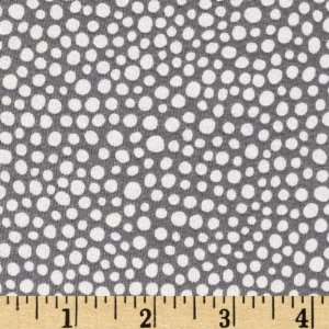  44 Wide Midnight Dots White/Grey Fabric By The Yard 