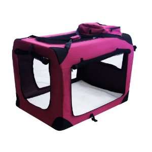 36 Burgundy Pet Soft Crate Carrier Kennel Portable Foldable Indoor 