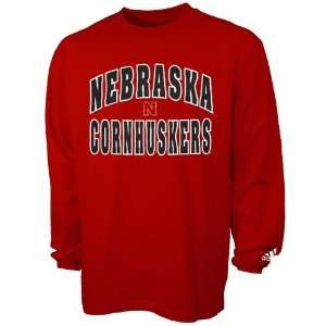  Adidas Nebraska Cornhuskers Red Rally Long Sleeve T shirt 