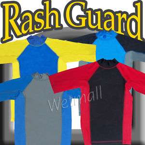 Mens Rash Guard SPF 50 Surf Swimwear Shirt Short Sleeve  