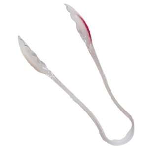  Scallop Grip Tongs, 9 Inch, Clear, Case of 12 Each 