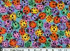 HEY DIDDLE DIDDLE PANEL, PACKED LADYBUGS ALLOVER   BLUE items in 