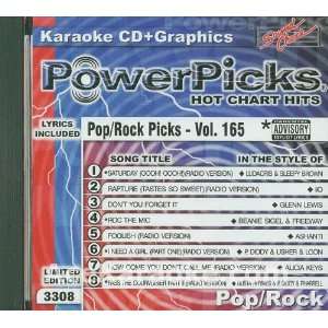   CDG SC3308   Pop/Rock Picks Vol. 165 Various Artists 