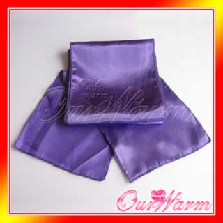 Purple Violet Satin Chair Sash Bow Wedding Party Colors  