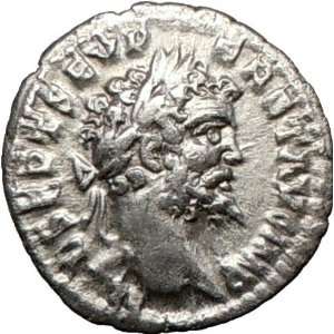   SEVERUS 196AD Ancient Silver Roman Coin JUNO MONETA Fonds protectress