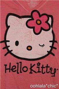 HELLO KITTY Pink Wink L.O.L. Vintage T Shirt Tee NEW  