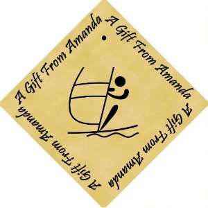   Parchment 6cm Square Gift Tags Surfboarding