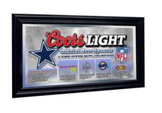 Dallas Cowboys Coors Light Super Bowl Champs NFL Mirror  