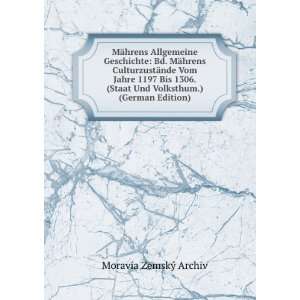   .) (German Edition) (9785874175771) Moravia ZemskÃ½ Archiv Books