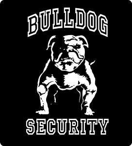 English BULLDOG Security XXL Graphic T Shirt NEW BLACK  