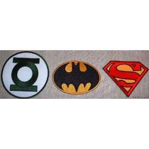  SUPERMAN,BATMAN,GREEN LANTERN (Set of 3) Chest PATCHES 
