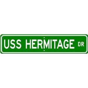  USS HERMITAGE LSD 34 Street Sign   Navy