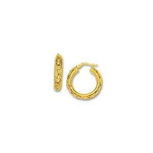  Byzantine Hoop Earrings in 14K Yellow Gold Jewelry