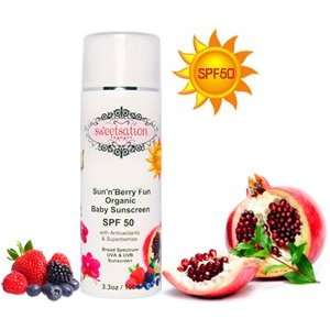 SunnBerry Fun Organic Baby Sunscreen SPF 50, with Antioxidants 