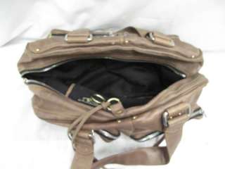 Chloe Brown Distressed Leather Multi Pocket Betty Bag W/Silver & Gold 