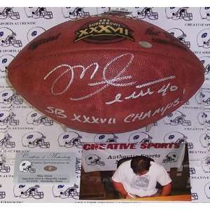Mike Alstott Autographed Super Bowl XXXVII Official NFL Football with 