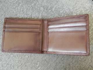 COACH Mens Wallet Billfold Slim Brown Mahogany Leather 74383 NWT 
