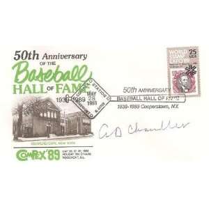 Autographed Happy Chandler Envelope Cachet   MLB Cut Signatures 