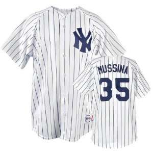  Mike Mussina Majestic MLB Home Pinstripe Replica New York 