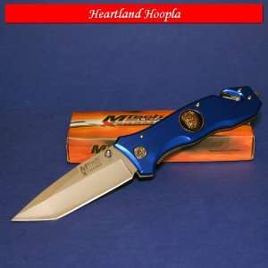 MTech XTreme Police Rescue Linerlock with Blue Aluminum Handles   MX 