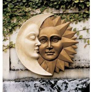    Celestial Bodies Sun and Moon Wall Sculpture Statue
