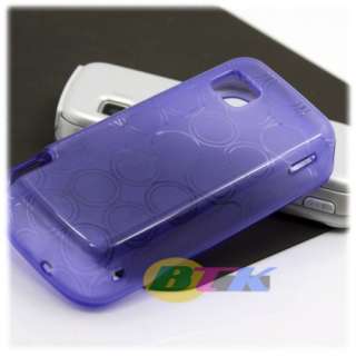 Purple TPU Silicone Gel Case Cover Nokia 5230 Nuron  