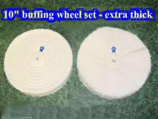 Buffing wheel set 10in.  extra thick 125 ply  