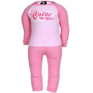  Gerber Indianapolis Colts Infant Girls Pink Thermal Pajama 