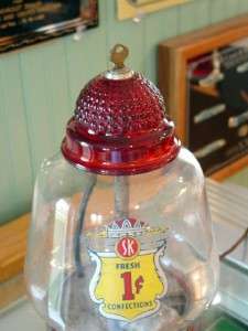 Silver King 1 Cent Hot Nut Vintage Lighted Peanut Machine Gumball 