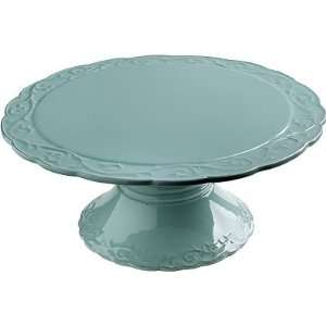  Ceramic Pedestal Cake Plate Blue 12