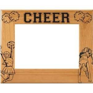  Laser Engraved Wood Cheerleading Photo / Picture Frame 