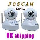 2x 100% genuine Foscam Wireless IP Camera Audio FI8918W Webcam pan 