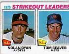 Nolan Ryan/Tom Seaver 1977 Topps Strikeout leaders # 6