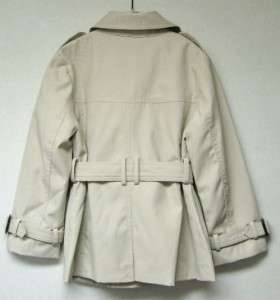 BURBERRY SHORT DOUBLE BREASTED TRENCH COAT Sz3 NWT$415  