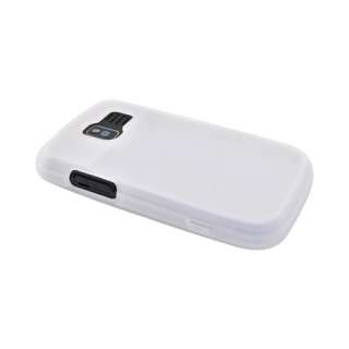 For Pantech Link P7040 Frost White Rubber Anti Slip Silicone Skin Case 