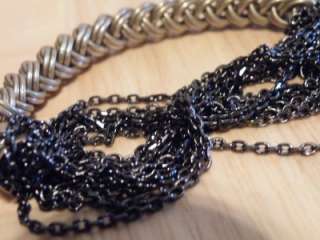 Kenneth Cole Gold/Gun Metal Chain Stretch Bracelet  