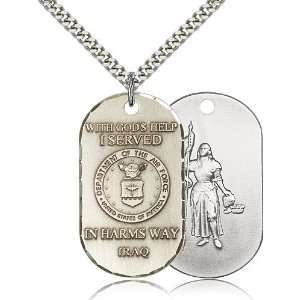  Sterling Silver Air Force Iraq Pendant Jewelry