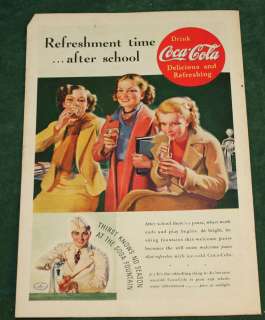 Vintage Coke Coca Cola Soda Fountain 1937 Ad Nat Geo  