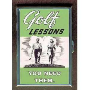 GOLF LESSONS YOU NEED THEM ID CIGARETTE CASE WALLET