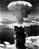 Atmoic Bomb Mushroom Cloud Nagasaki, B 29   WWII Photo  