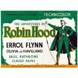   30x40 Errol Flynn Olivia de Havilland Basil Rathbone