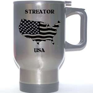  US Flag   Streator, Illinois (IL) Stainless Steel Mug 