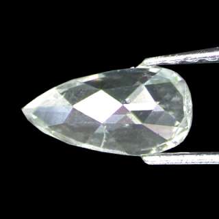 12cts Pale Yellow Rose Cut Pear Natural Loose Diamond  