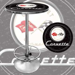 Corvette C1 Pub Bar Diner Table   Black 844296069934  