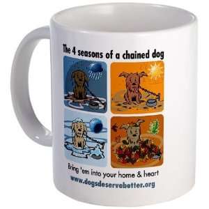  4 Seasons of Chained Dog Dog Mug by  Kitchen 