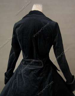   Gothic Steampunk Punk Velvet Coat Dress Ball Gown C002 S  